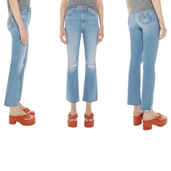 MOTHER DENIM - The Hustler Ankle Fray Jeans in Thrilling Shots Size 27 - Picture 9 of 10